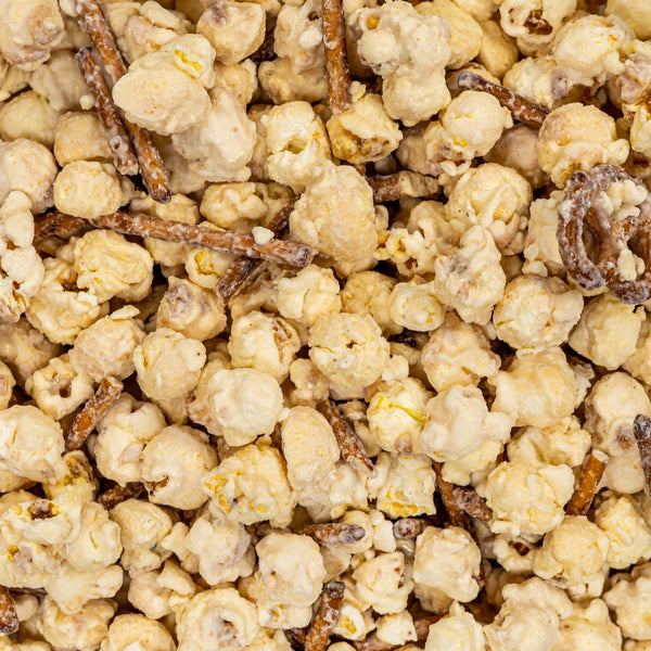 Gourmet White Chocolate Pretzel Popcorn Nikkis Popcorn, Dallas, TX