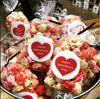 1 Cup Custom Labeled Popcorn Favor Bow Bag - 25 Pieces
