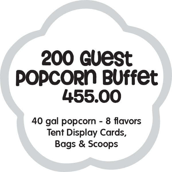 200 Person Popcorn Buffet