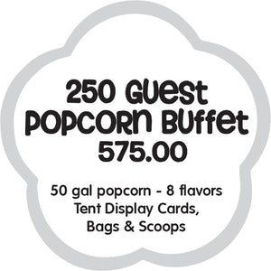 250 Person Popcorn Buffet