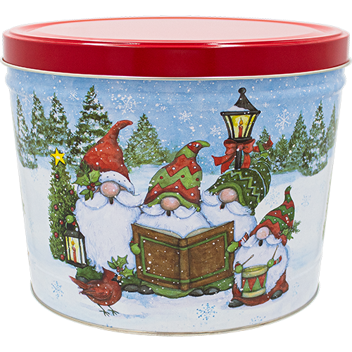 Christmas Gnomes Popcorn Tin