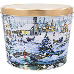 2 Gal Icy LIghts Popcorn Tin