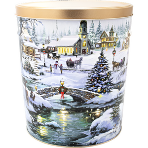 3.5 Gal Icy Lights Christmas Popcorn Tin
