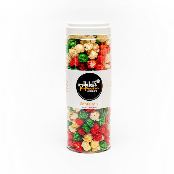 Santa's Mix 7 Cup Popcorn Gift Jar