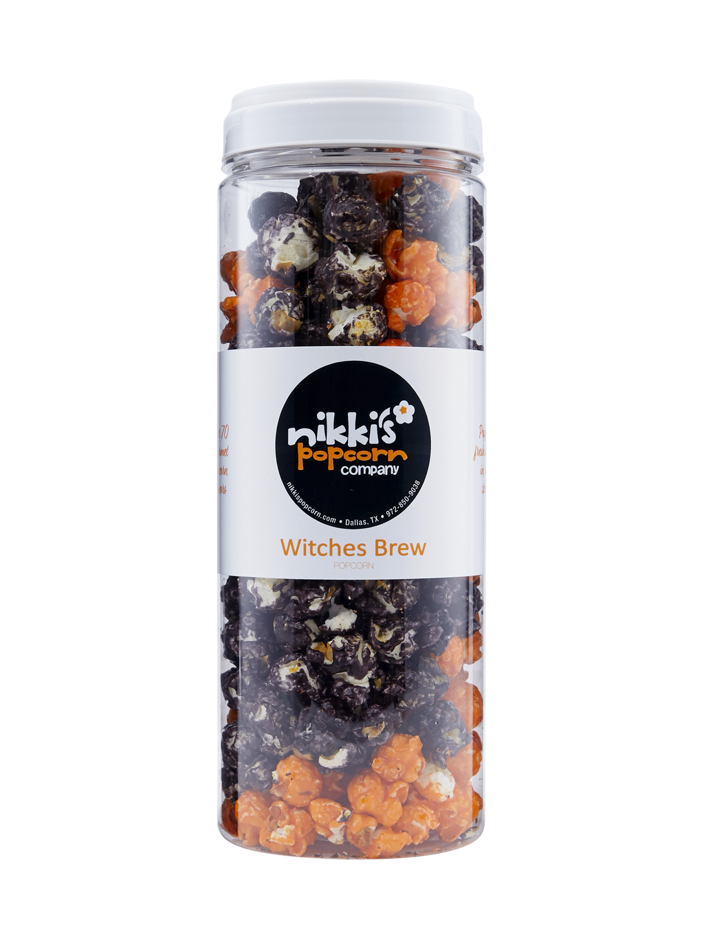 Witches Brew Black ORange Popcorn Gift Jar
