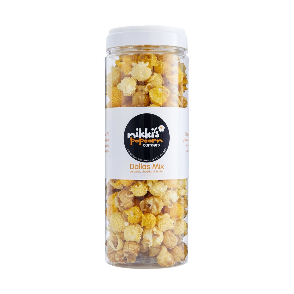 Dallas mix gourmet popcorn gift jar