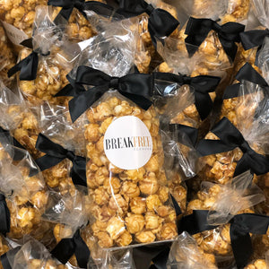 10 Custom Labeled Caramel Popcorn Favor Gift Bags