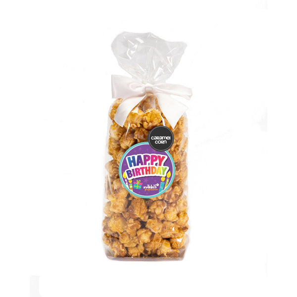 10 Caramel Popcorn Happy Birthday Favor Gift Bags