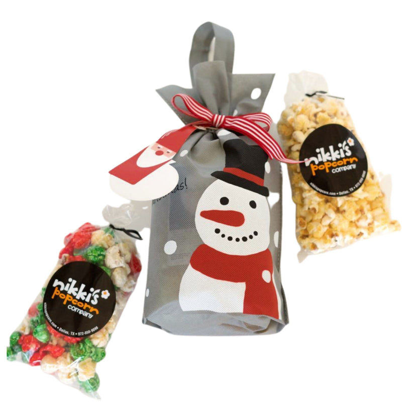 Snowman Christmas Popcorn Treat Bag
