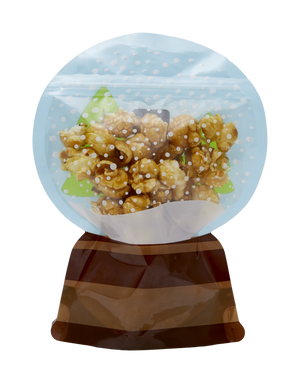 Snowman Globe Popcorn Treat Bag