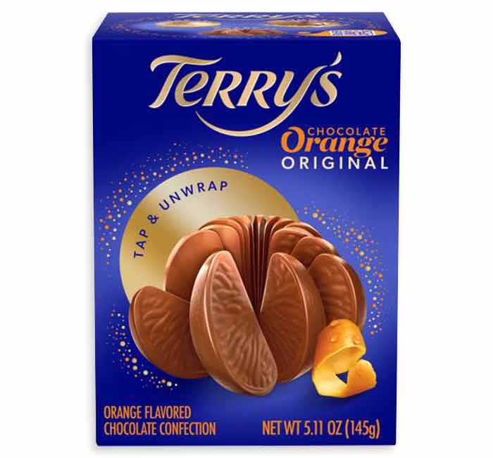 Box of Terry's Chocolate Orange Original on a white background