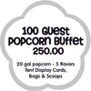 100 guest popcorn buffet bar