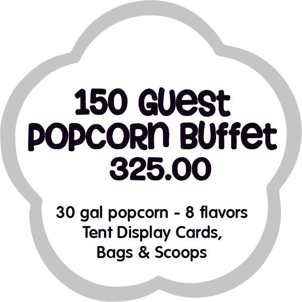 150 guest popcorn buffet bar dallas