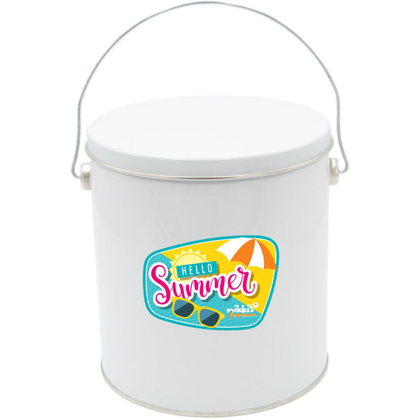 1 Galllon Summer Themed Popcorn Tin