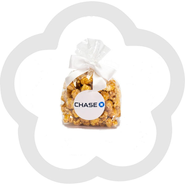 2 Cup Custom Labeled Popcorn Favor Bow Bag - 10 Pieces