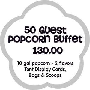50 Guest Popcorn Buffet Bar