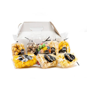 8 Pack Custom Branded Popcorn Sampler Gift Box