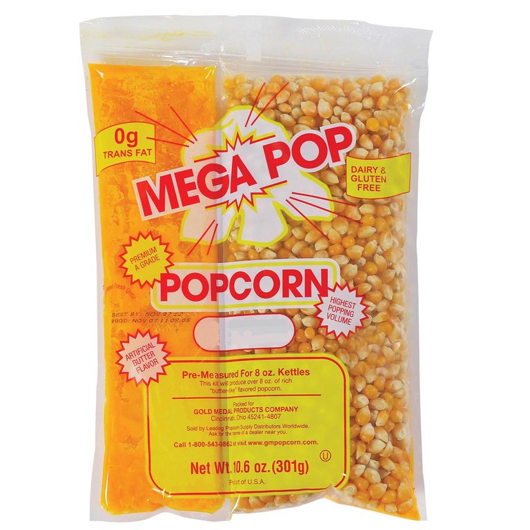 Popcorn Popper Kit - All In One Buttery Popcorn 8 oz