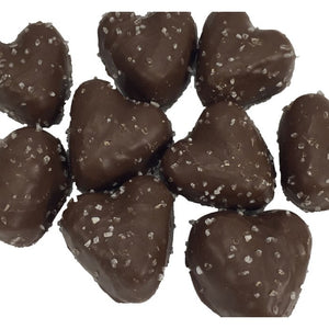 Dark Chocolate Sea Salt Caramel Hearts